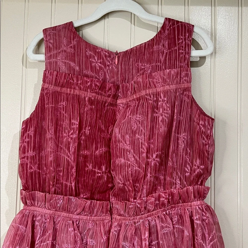 NWOT Chasing Fireflies Coral Crinkle chiffon Dress